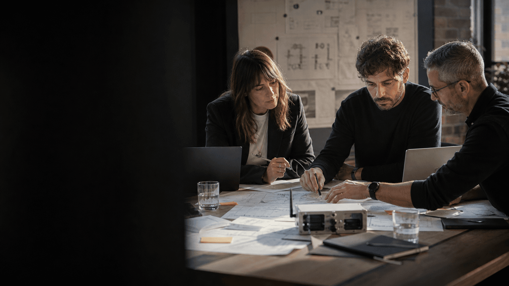 A product and engineering team reviewing a technology roadmap